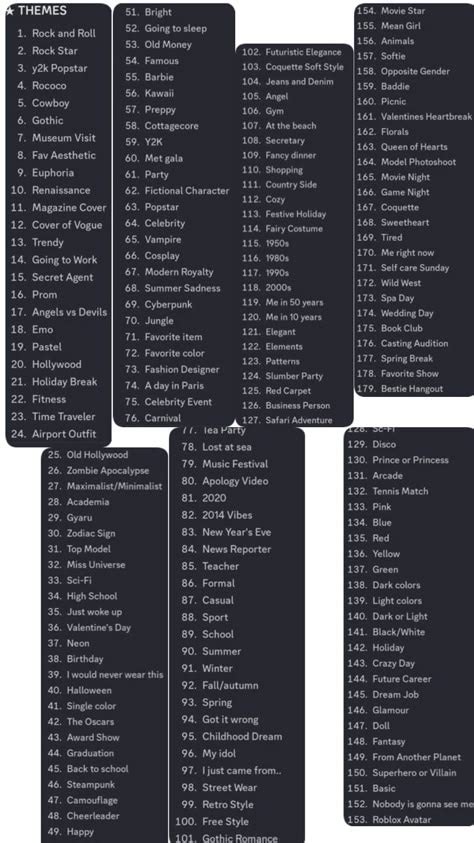 dti theme ideas|All Dress to Impress Themes .